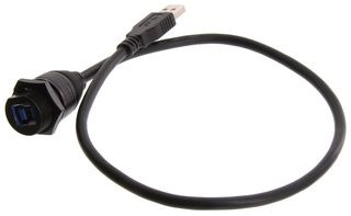 L-COM U3A00019-05M 线缆, USB, 3.0 A 插头-B 插座, 19.7英寸