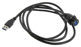 L-COM U3A00019-105M 线缆, USB, 3.0 A 插头-B 插座, 4.9英尺