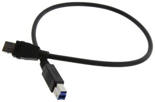 L-COM U3A00029-05M 线缆, USB, 3.0 A 插头-B 插头, 19.7英寸