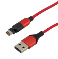 L-COM CAU2ALGT-MM-2M USB CABLE, 2.0, A PLUG-LIGHTING PLUG, 1M
