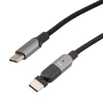 L-COM CAU2CC60W-MM-2M 线缆, 180°旋转头, USB2.0 C至C, 公-公, 6