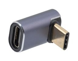 L-COM CAU4C-UDADP-MF. 连接器, USB 适配器, 4.0 类型 C 公 - 直角型 母