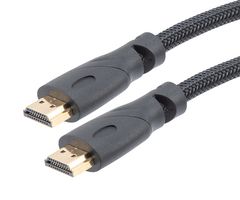 L-COM HDMI-MM-F-2M 电缆组件, 19路, HDMI 公-公, 6.6