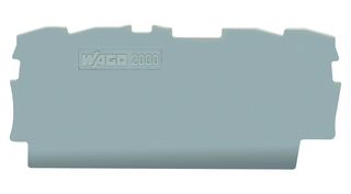 WAGO 2000-1491. END AND INTERMEDIATE PLATE, RAIL, GRAY