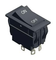 E-SWITCH RVW52D1123. 船型开关, DPST, 20A, 125VAC, 面板