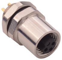 NORCOMP 851-003-203R001. 传感器连接器, M5, 母, 3路, 面板