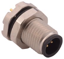 NORCOMP 852-003-113R001. 传感器连接器, M5, 公, 3路, 面板