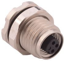 NORCOMP 852-003-213R001. 传感器连接器, M5, 母, 3路, 面板