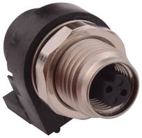 NORCOMP 853-002-213R001. 传感器连接器, M5, 母, 2路, 面板