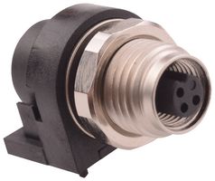 NORCOMP 853-003-213R001. 传感器连接器, M5, 母, 3路, 面板