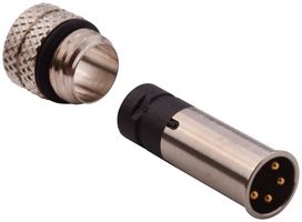 NORCOMP 854-004-103RLS4. 传感器连接器, M8, 公, 4路, 电缆