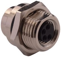 NORCOMP 855-004-203R004. 传感器连接器, M8, 母, 4路, 面板