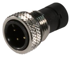 NORCOMP 858-003-103RLU4. 传感器连接器, M12, 公, 3路, 电缆