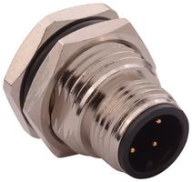 NORCOMP 860-004-113R004. 传感器连接器, M12, 公, 4路, 面板安装