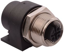 NORCOMP 861-003-213R004. 传感器连接器, M12, 母, 3路, 面板