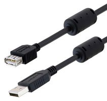 L-COM U2A00017-2M. 电缆, USB, 2.0 A型 母-公, 6.6英尺