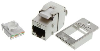L-COM ECFRJTLC8S-POE 连接器, RJ45, KEYSTONE 插座, 8P8C, 1端口