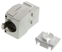 L-COM RJTLC8S-POE 连接器, RJ45, KEYSTONE 插座, 8P8C, 1端口