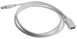 L-COM U3A00062-105M 电缆, USB, 3.0 A 公-A 母, 白色, 4.9英尺