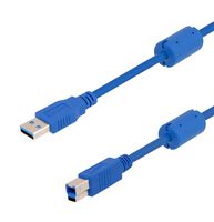 L-COM U3A00074-3M USB CABLE, 3.0 A PLUG-B PLUG, BLU, 9.8FT