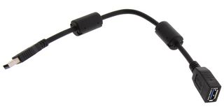 L-COM U3A00086-03M 电缆, USB, 3.0 A 公-A 母, 黑色, 11.8英寸