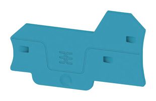 WEIDMULLER 2871780000. END PLATE, 2.61"X1.59"X0.083, BLUE