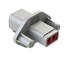 AMPHENOL SINE/TUCHEL ATP04-2P-PM08G RCPT HOUSING, 2POS, THERMOPLASTIC, GREY