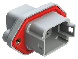 AMPHENOL SINE/TUCHEL AT04-08PA-PM05 RCPT HOUSING, 8POS, THERMOPLASTIC, GREY
