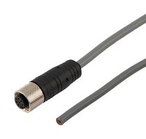 L-COM TRG888-C6G-2M SENSOR CORD, 8P M12 RCPT-FREE END, 2M