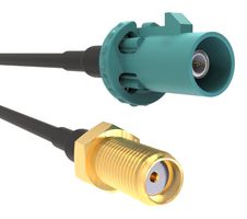 AMPHENOL RF 095Z820-160M100 电缆组件, FAKRA 插头-SMA 插座, 1M