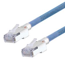 L-COM TRA5261S-1F 电缆组件, RJ45 公-公, 1英尺, 蓝色