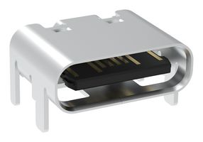 AMPHENOL COMMUNICATIONS SOLUTIONS GSB1C411101DS1HR. USB CONN, 2.0 TYPE C, RCPT, 16POS, SMT