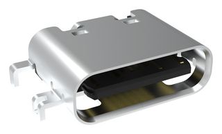 AMPHENOL COMMUNICATIONS SOLUTIONS GSB1C4621DSHR. 连接器, USB 连接器, 2.0 类型 C, 母, 16路, SMT