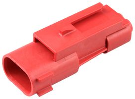 MOLEX 207778-1102 连接器外壳, 公, 2路, 3.6MM, 红色