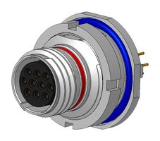AMPHENOL AEROSPACE 2M801-038-07MT7-10SA 圆形连接器, 母, 10路, JAM 螺母