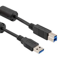 L-COM U3A00085-03M USB CABLE, 3.0 A PLUG-B PLUG, 11.8"