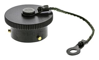 AMPHENOL PCD 62GB81014 DUST CAP WITH CORD, PLUG CONN, ALUMINUM