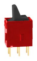 E-SWITCH 400UDP1L1BLKM2RE. 船型开关, DPDT, 0.4VA, 20V, TH