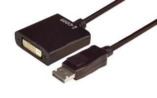 L-COM DP-DVI-CBL 音频适配器, DP 公/DVI-D 母, 3.9英寸