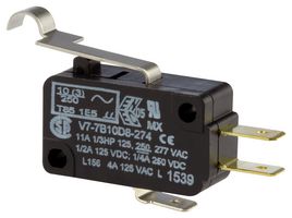 HONEYWELL V7-7B10D8-274 微动开关, 杆, SPDT, 11A, 250VAC