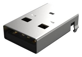 GCT USB1061-GF-L-A USB CONN, 2.0 TYPE A, R/A PLUG, 4POS