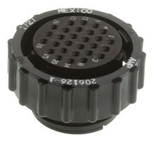 AMP - TE CONNECTIVITY 206126-1 圆形 连接器, 公, 28路, 电缆, 黑色