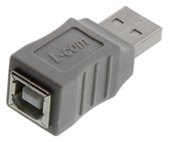 L-COM UAD010MF 适配器, USB A公至USB B插座