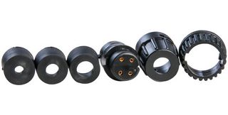 SWITCHCRAFT/CONXALL 6282-4SG-3DC CIRCULAR CONNECTOR RECEPTACLE SIZE 20, 4 POSITION CABLE