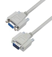 L-COM CHD15MF-2.5. 电缆组件, 15P HD D-SUB 插头-插座/2.5英尺