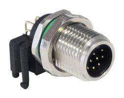 BULGIN LIMITED PXMBNI12RAM12APCM12. 传感器连接器, M12, 公, 12路, A 编码