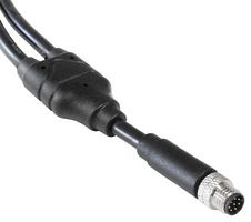BULGIN LIMITED PXPPVC08FIM08AYT010PVC. 传感器电缆, 8P M8 公-自由线端, 3.3英尺