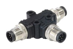 BULGIN LIMITED PXPPVC08TSMM04AFIIFI. 传感器分接器, 4P M8 公-2 X M8 公