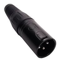 IO AUDIO TECHNOLOGIES IO-XLR3-M-BK XLR CONNECTOR, PLUG, 3POS, CABLE