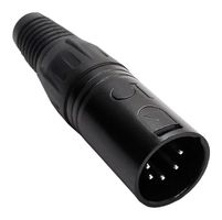 IO AUDIO TECHNOLOGIES IO-XLR5-M-BK XLR CONNECTOR, PLUG, 5POS, CABLE